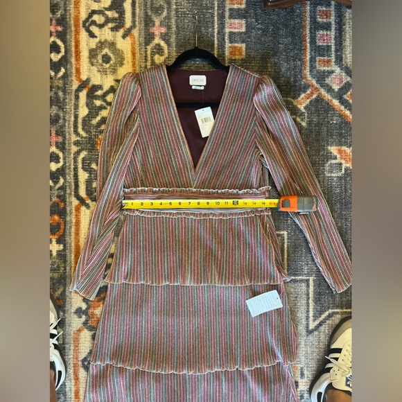 SAYLOR Allison Multicolor Striped Long Sleeve Midi Dress Size M - Picture 12 of 12